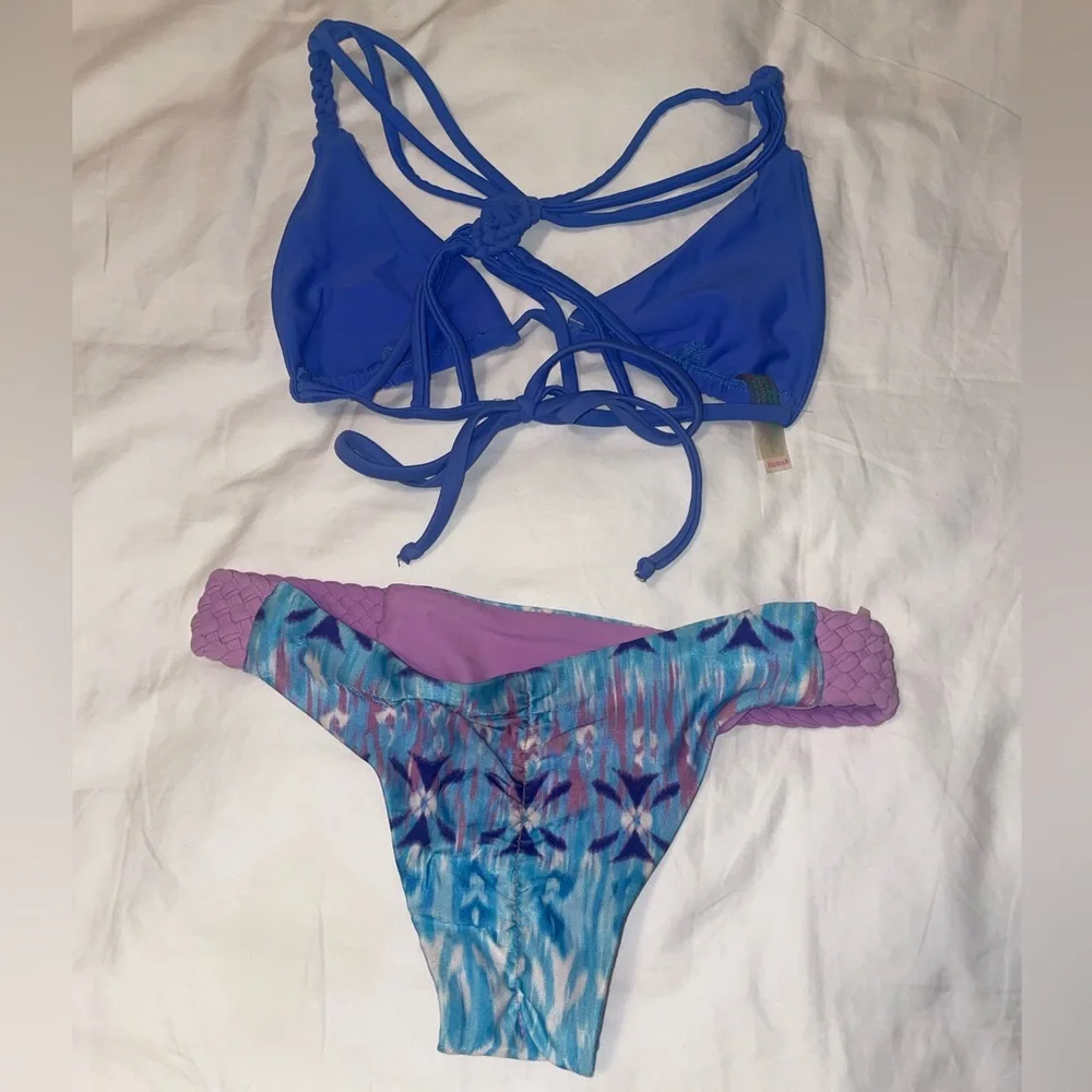 Beach Babe Swimswear Purple Set XS - Picture 2 of 6